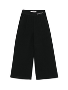 Pantaloni con banda logo per bambina Calvin Klein Kids nero con dettagli plissettati IG0IG02780 BEH CALVIN KLEIN KIDS 