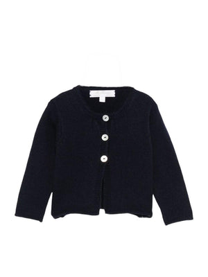 Mariella Ferrari blue cardigan for baby girls with buttons