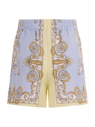 Shorts per neonato Versace Kids bianco con decorazioni oro 10195321A17228 5Y580 VERSACE KIDS 