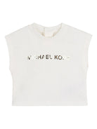 Set t-shirt, giacca e gonna per neonata Michael Kors Kids beige con design svasato R30546 215 MICHAEL KORS KIDS 