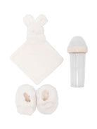 Set coperta doudou biberon e scarpine per neonati Bonpoint bianco con design in finto shearling PERZKID00010 002 BONPOINT 