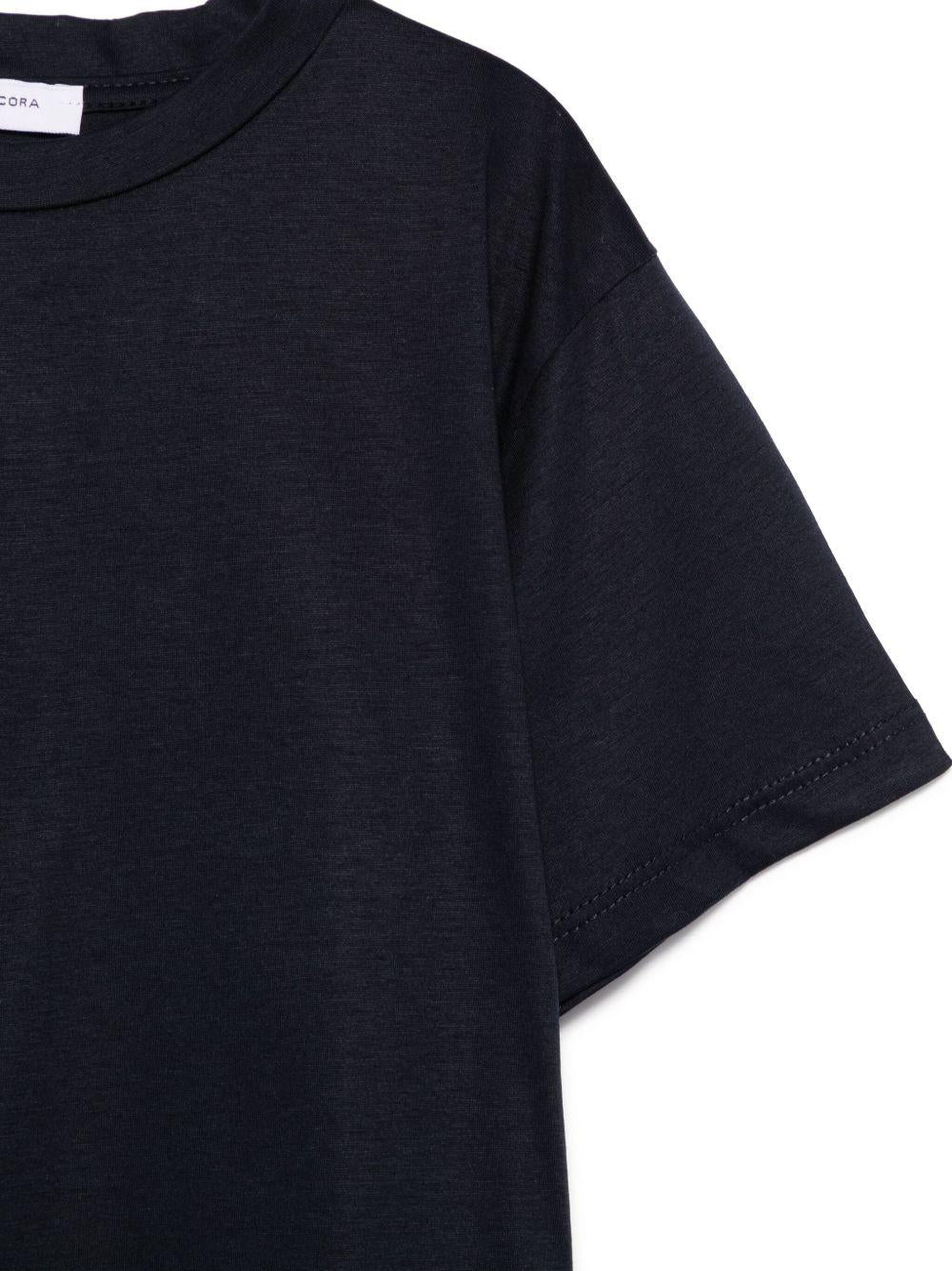 T-shirt per bambino Paolo Pecora Kids blu con logo ricamato PP3906 BLU PAOLO PECORA KIDS 
