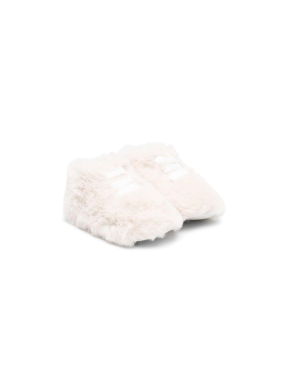 Scarpe primi passi vanille con pelliccia cruelty-free MT955 VAR07 MONTELPARE TRADITION 