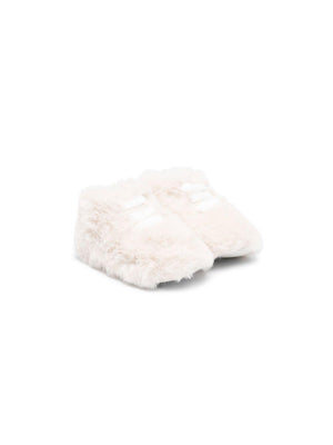 Scarpe primi passi vanille con pelliccia cruelty-free