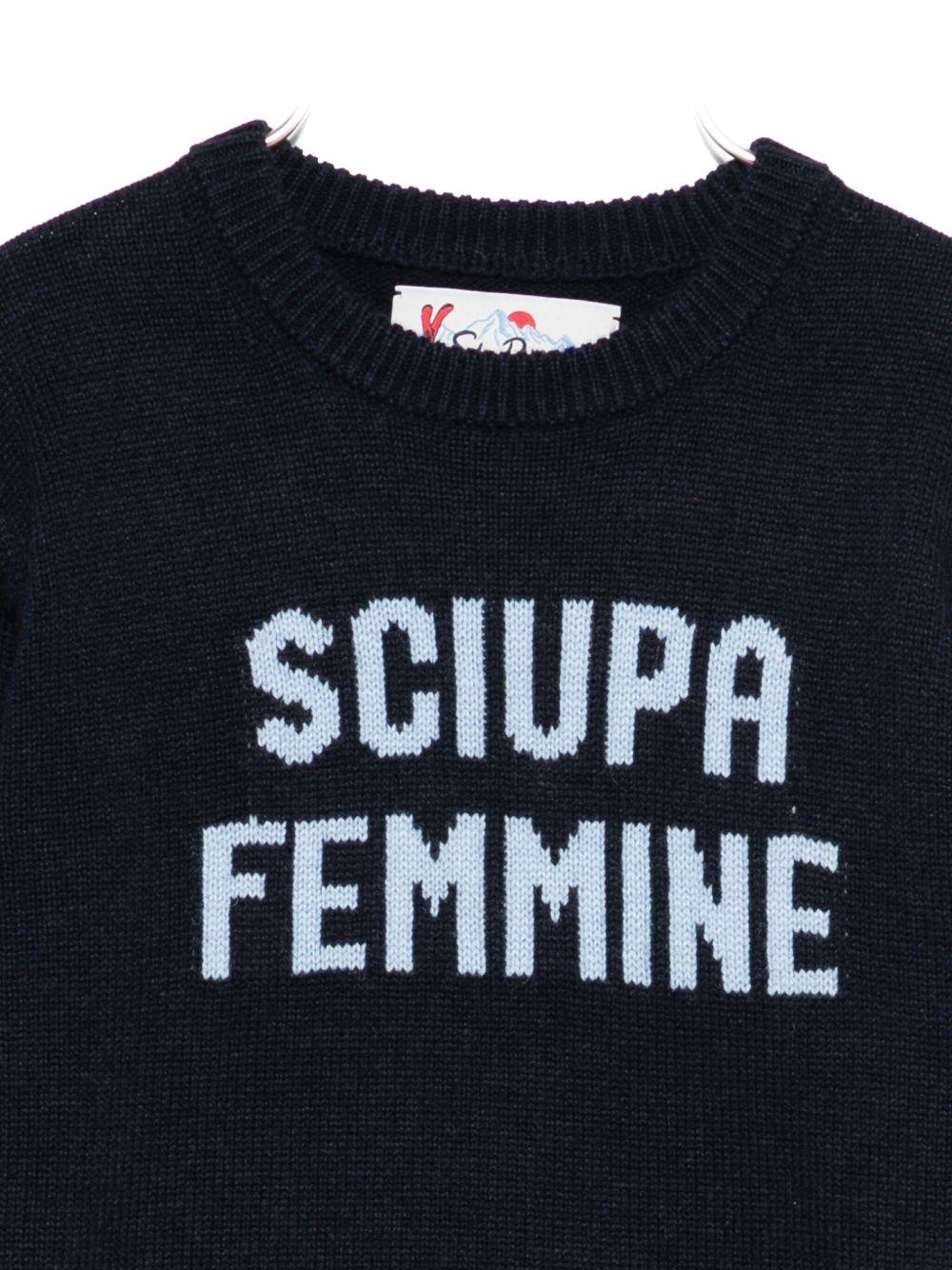 Maglione Douglas per bambino MC2 Saint Barth Kids blu con scritta "Sciupa Femmine" DOU0001 02011I MC2 ST. BARTH KIDS 