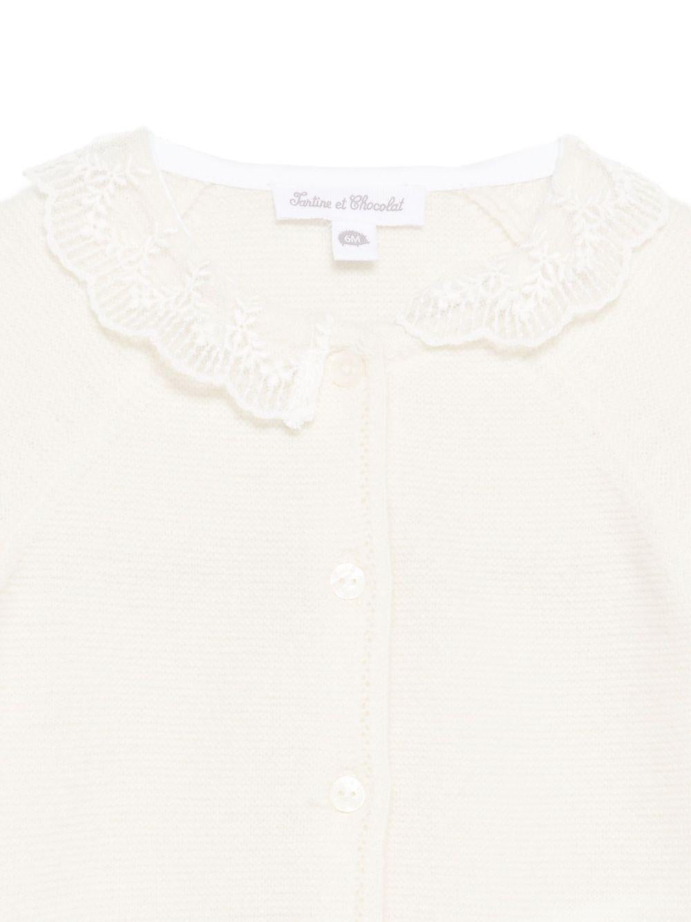 Tutina per neonataTartine Et Chocolat bianca con colletto in pizzo CB32060 13 TArtine & Chocolat 