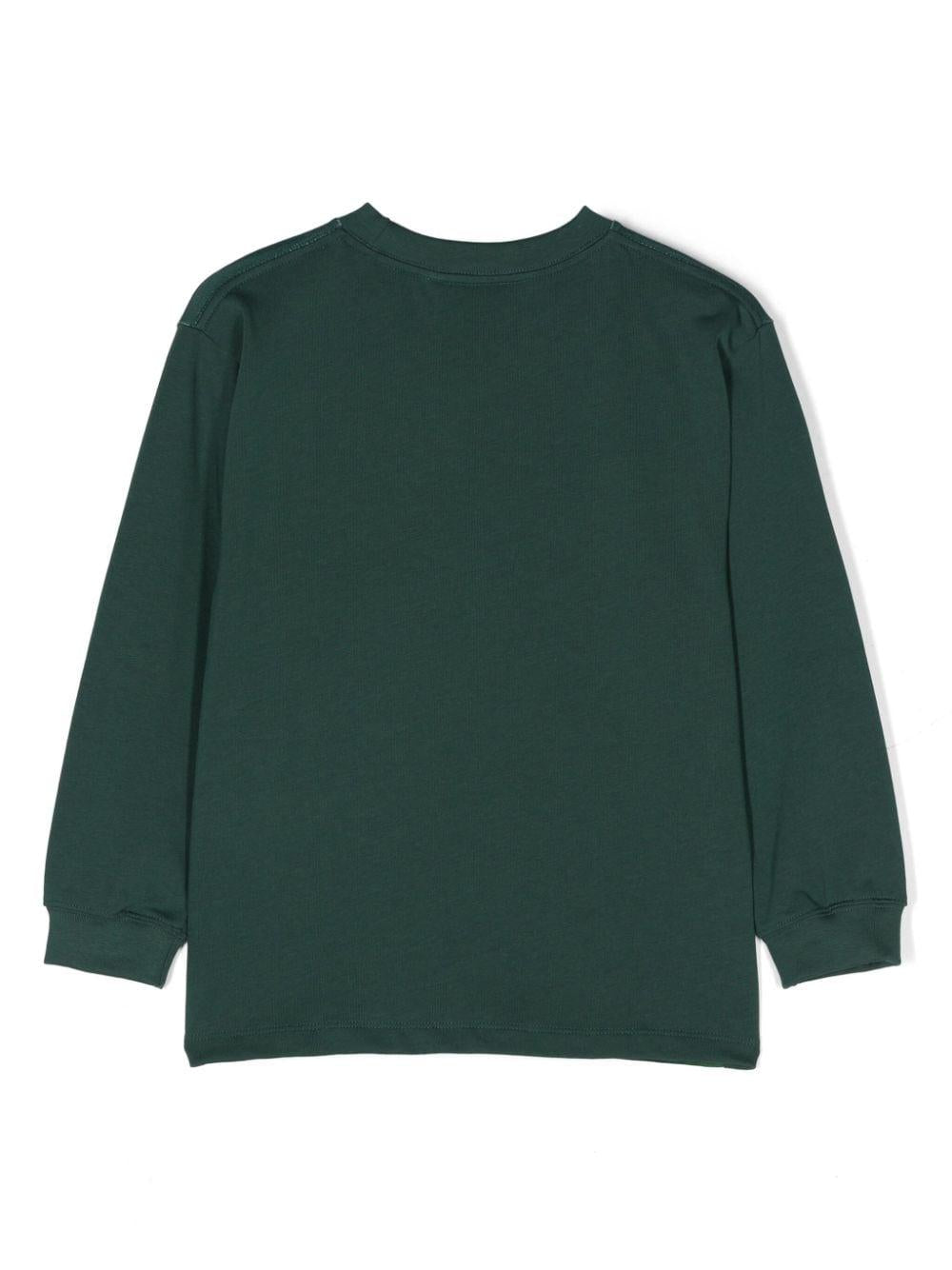 Felpa per bambino Molo Rube verde con effetto sfumato 1W24A407 3735 MOLO 