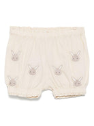 Pantaloncini per neonato Donsje Carson beige con ricamo all-over 3029802 00003 DONSJE 