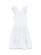 Abito Cloudia per bambina Molo azzurro con ruches 2S25E108 5467 MOLO 