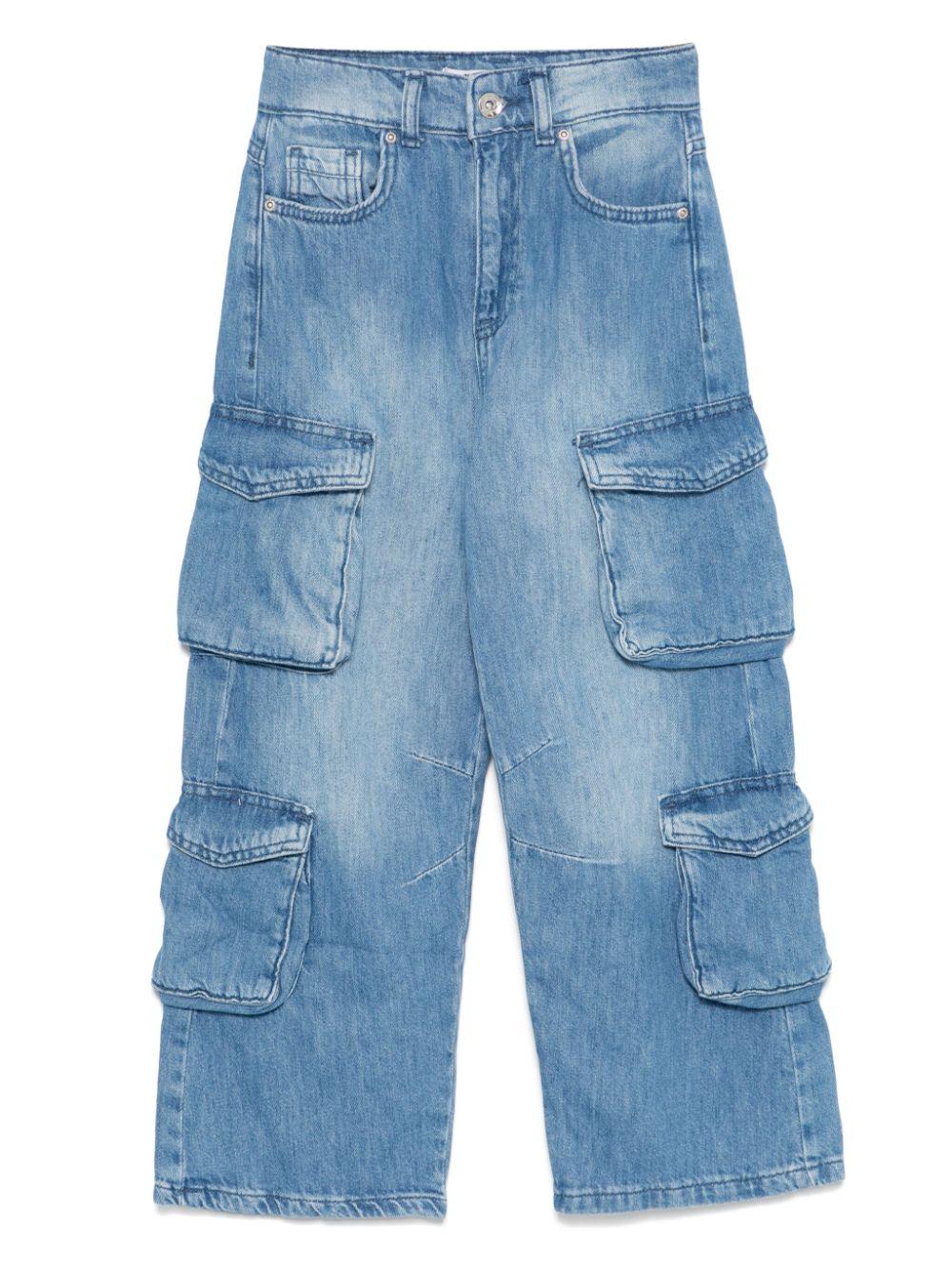Jeans cargo per bambino MSGM Kids denim con tasche laterali F4MSJBDP091 126 MSGM KIDS 