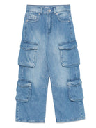 Jeans cargo per bambino MSGM Kids denim con tasche laterali F4MSJBDP091 126 MSGM KIDS 