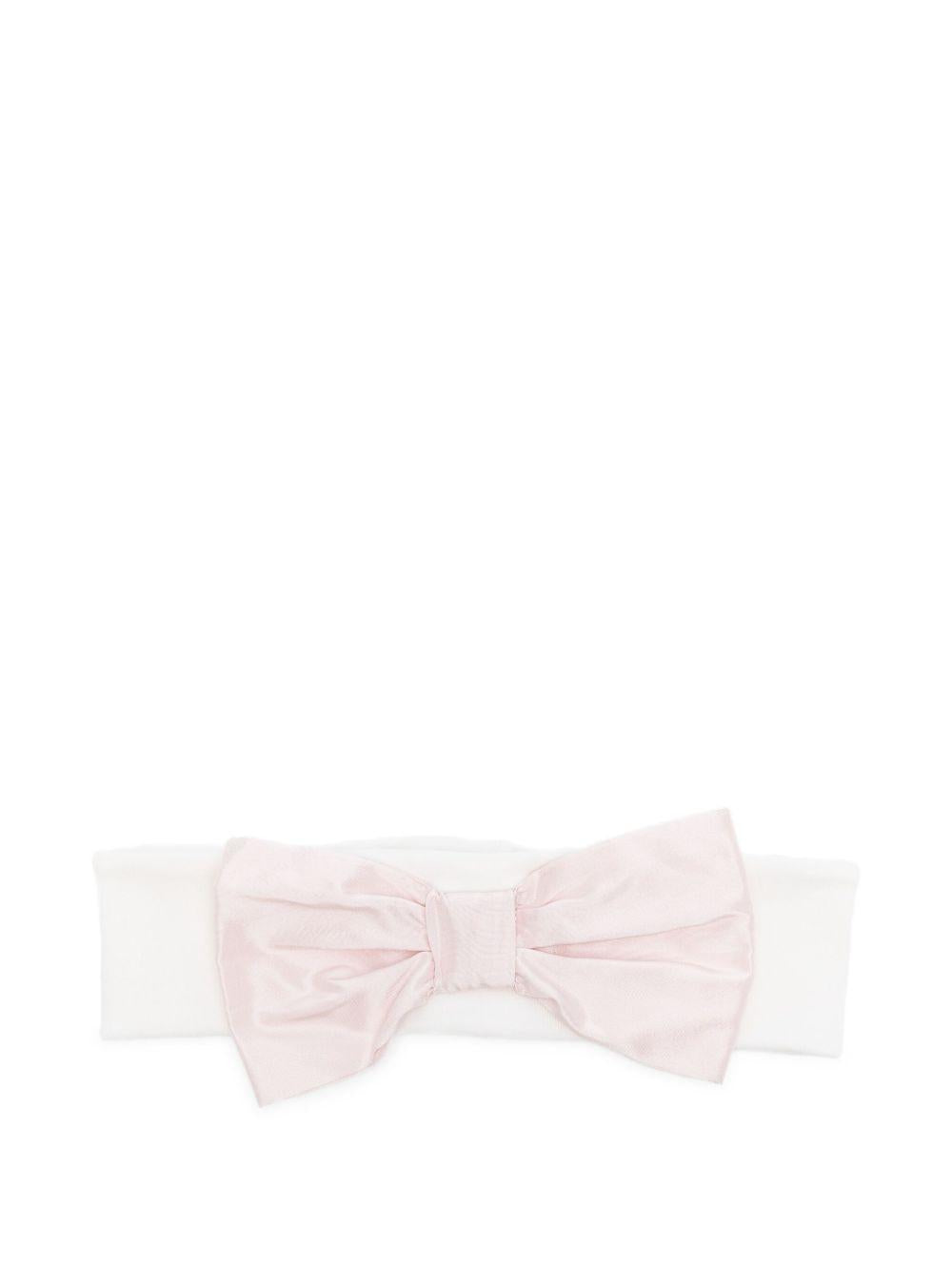 Fascia per neonata La Stupenderia rosa con fiocco bianco 1ABFA04 S14 LA STUPENDERIA 