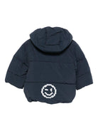 Giubbino Harpo per neonato Molo blu con stampa smile sul retro 5W25M318 8753 MOLO 