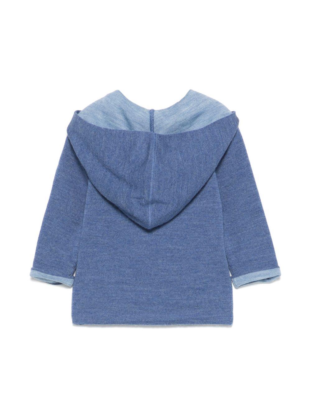 Felpa con cappuccio Alexandros per neonato Bonpoint blu con due tasche S05YCAK00005 015 BONPOINT 