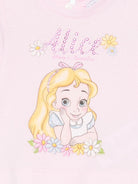 T-shirt per neonata Monnalisa rosa con stampa Alice x Disney 39E610 5002 0090 MONNALISA 