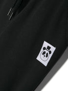 Pantaloni sportivi con applicazione logo per neonato Mini Rodini nero con calzini a coste 1000014699NB BLACK MINI RODINI 