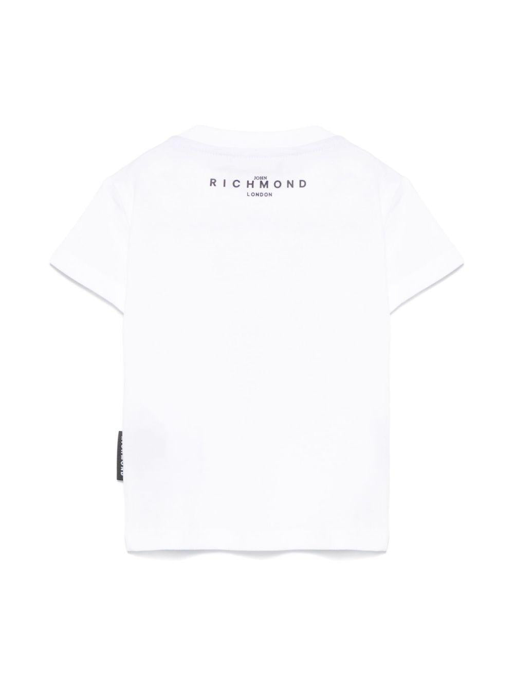 T-shirt per neonato John Richmond Junior bianco con logo RIP25051TS WHITE JOHN RICHMOND JUNIOR 