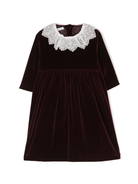 Abito per bambina JESURUM BABY bordeaux con colletto ricamato CA FOSCARI 02 JESURUM 