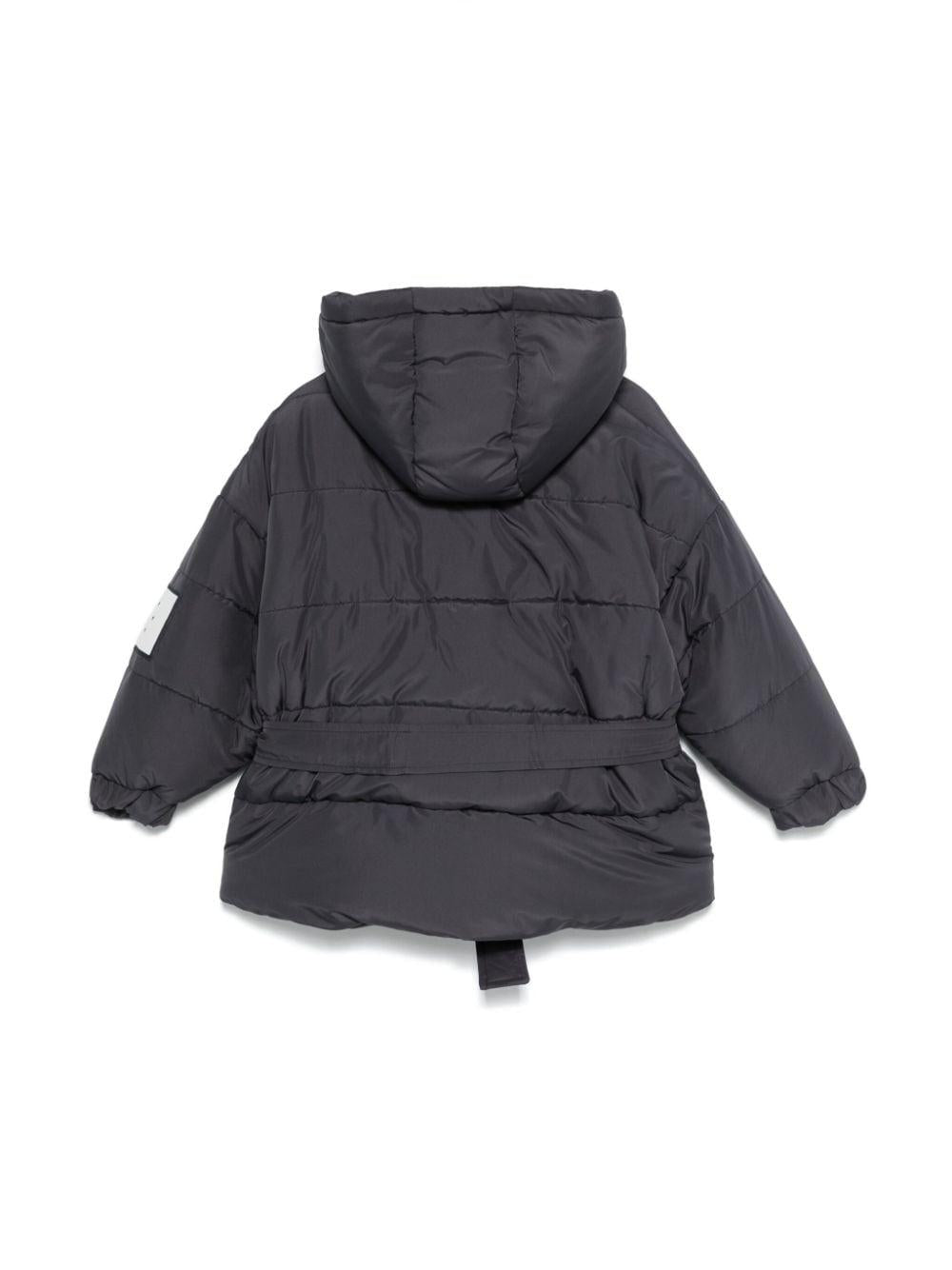 Giubbino per bambina Douuod Kids grigio con tasche anteriori a marsupio DV2P90 N0041 929 DOUUOD 