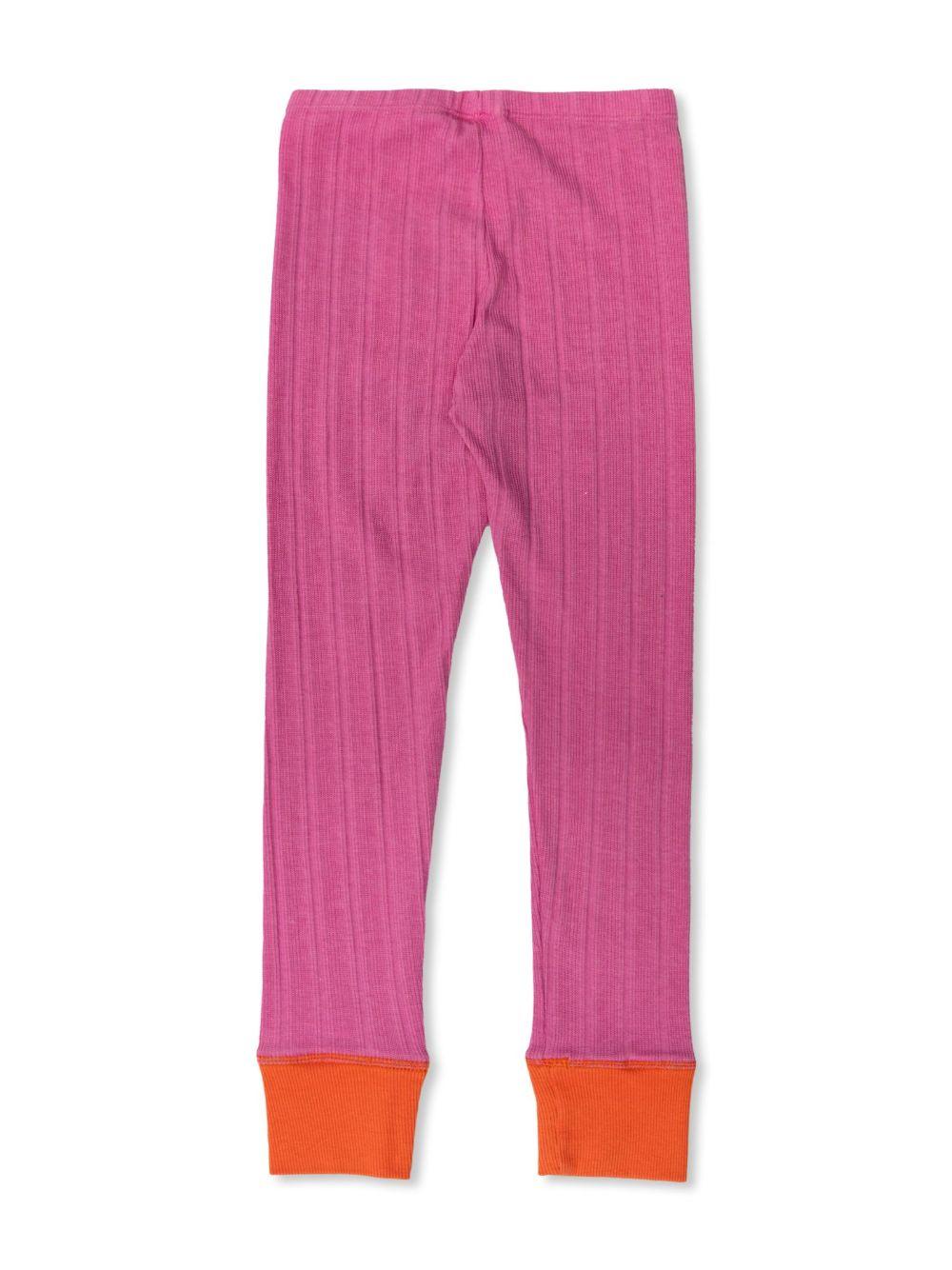 Leggings per bambina Bobo Choses fucsia con stampa logo sulla gamba B125AC074 561 BOBO CHOSES 