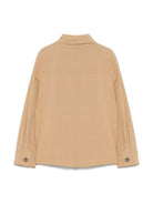 Camicia con tasche per bambino Paolo Pecora Kids marrone con colletto classico PP4067 BEIGE PAOLO PECORA KIDS 