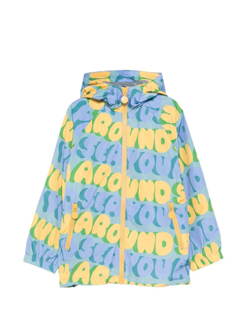 Giubbino per bambino Stella McCartney Kids azzurro con stampa all-over TY2P37 Z3524 642MC STELLA McCARTNEY KIDS 