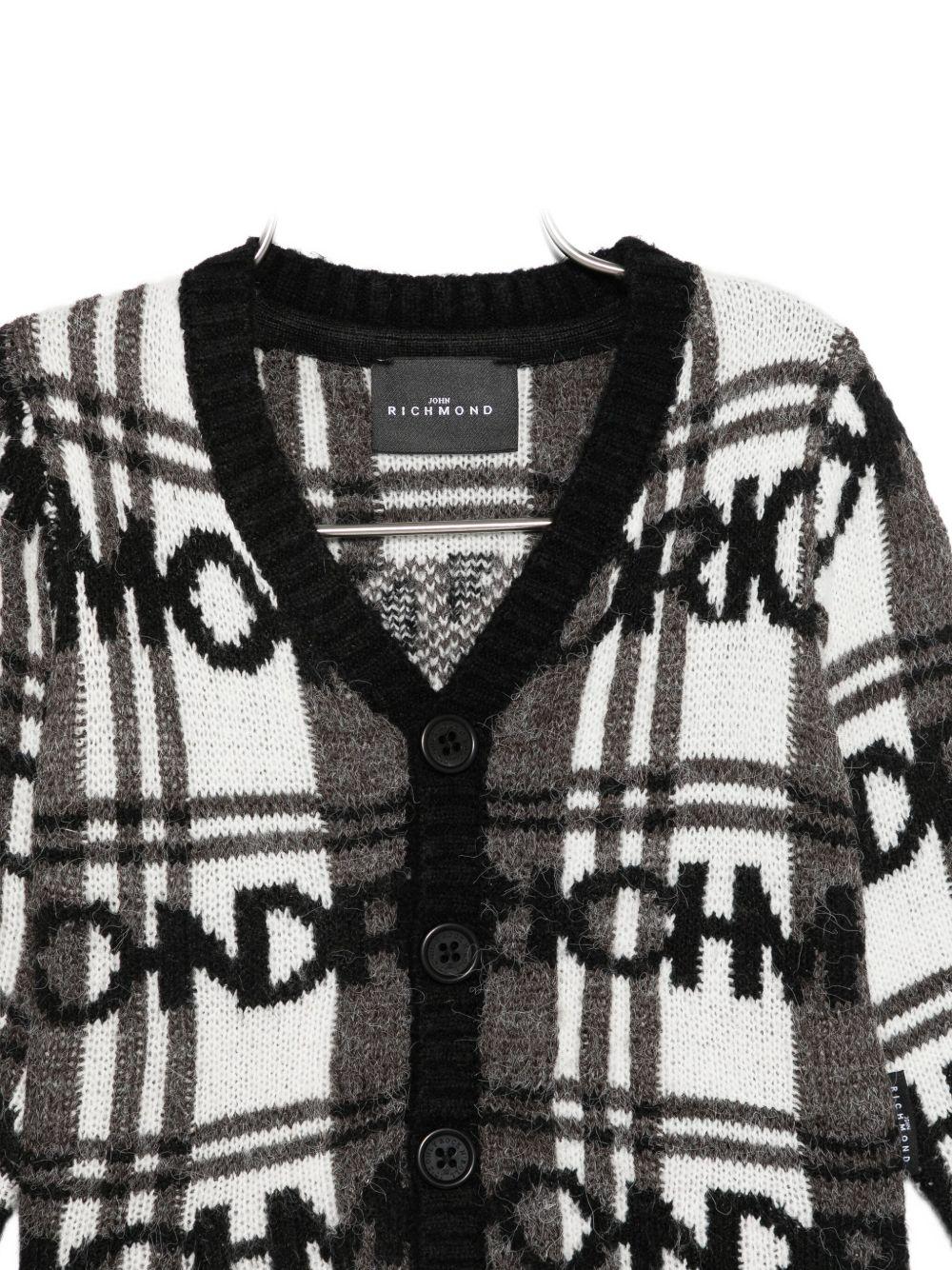 Cardigan per neonato John Richmond Junior multicolore con motivo a quadri RIA25099CD TARTAN M. JOHN RICHMOND JUNIOR 