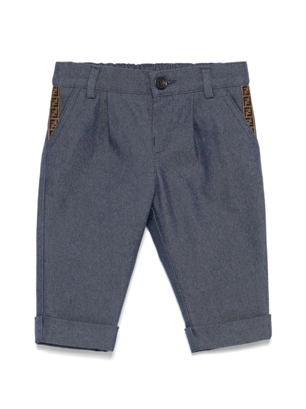 Pantaloni per neonato Fendi Kids grigio modello classico BMF242 AS61 F0QG0 FENDI KIDS 