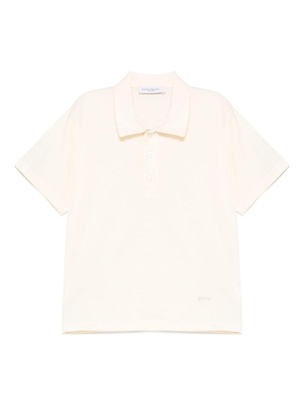 Polo per bambino Paolo Pecora Kids beige chiaro con bottoni frontali PP3935 BURRO PAOLO PECORA KIDS 
