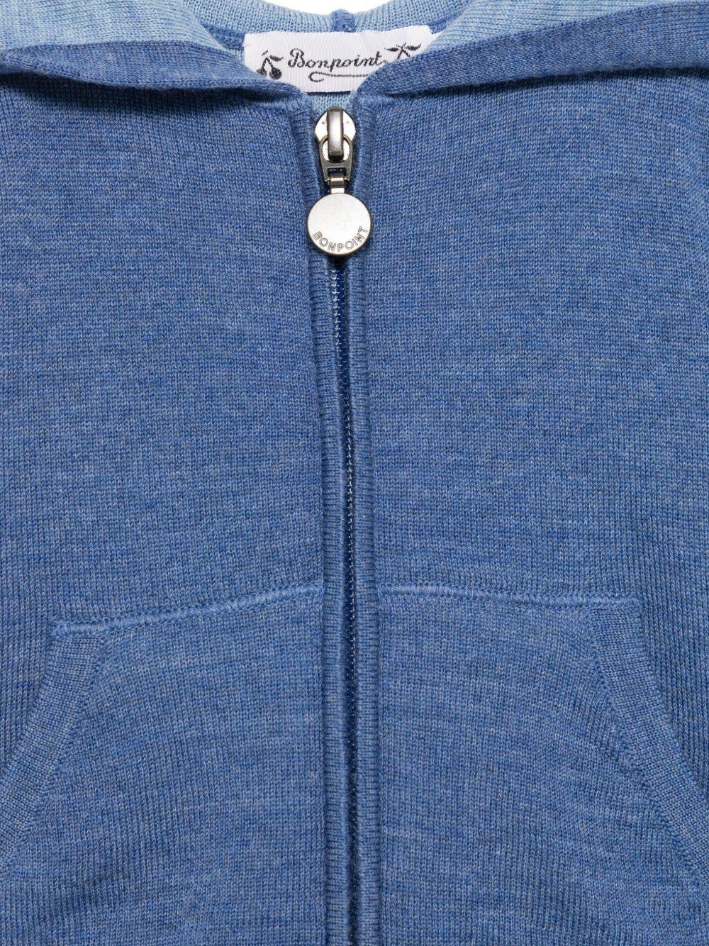 Felpa con cappuccio Alexandros per neonato Bonpoint blu con due tasche S05YCAK00005 015 BONPOINT 