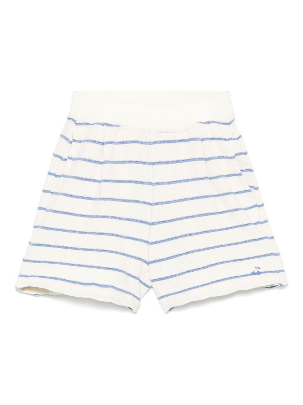 Shorts cornelia per bambina Bonpoint beige con motivo a righe S05GBEK00004 210 BONPOINT 