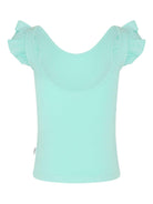 T-shirt per bambina Molo verde acquamarina a coste 2S25A106 5472 MOLO 