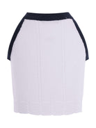 Canotta per bambina Balmain Kids bianca e nera con dettagli bottoni dorati BY9A32 X0018 100BL BALMAIN KIDS 