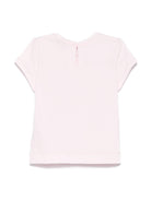 T-shirt per neonata Monnalisa rosa con stampa con rose sul davanti 39E602 5015 0090 MONNALISA 