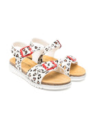 Sandali per bambina Monnalisa beige con stampa leopardata 8CE012 5720 0080 MONNALISA 