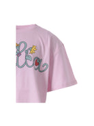 T-shirt per bambina Stella McCartney Kids rosa con logo Stella sul davanti TY8A31 Z0434 51R STELLA McCARTNEY KIDS 