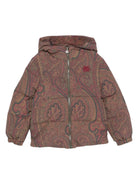 Giubbino per bambina Etro Kids marrone con stampa Paisley GX2P67 N0378 320MC ETRO KIDS 