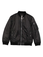 Giubbino per bambino Rick Owens Kids nero con bordi a costine BG02E5771 NPP 09 RICK OWENS KIDS 
