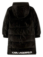 Piumino reversibile per bambina Karl Lagerfeld Kids nero con cappuccrio e spacchi laterali Z30603 M22 KARL LAGERFELD KIDS 