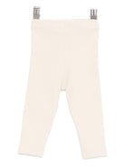 Pantaloni per neonata Donsje beige con pupazzo di neve ricamato 3042802 00004 DONSJE 