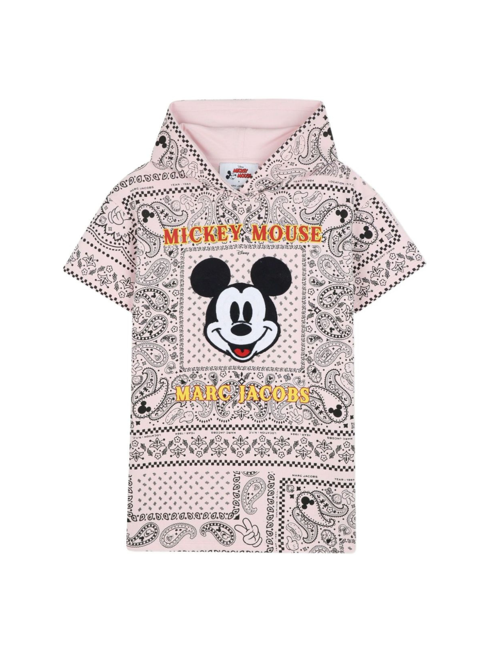 Abito per bambina Marc Jacobs x Discney Mickey Mouse rosa con stampa paisley W60613 475 THE MARC JACOBS KIDS 