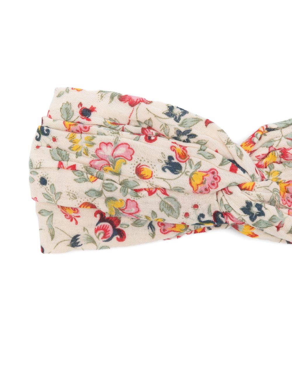 Fascia intrecciata per neonata Louise Misha beige con stampa floreale FAI-W25-H0198 CREAM LOUISE MISHA 