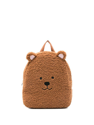 Zaino per bambini MC2 Saint Barth Kids marrone con design Teddy Bear