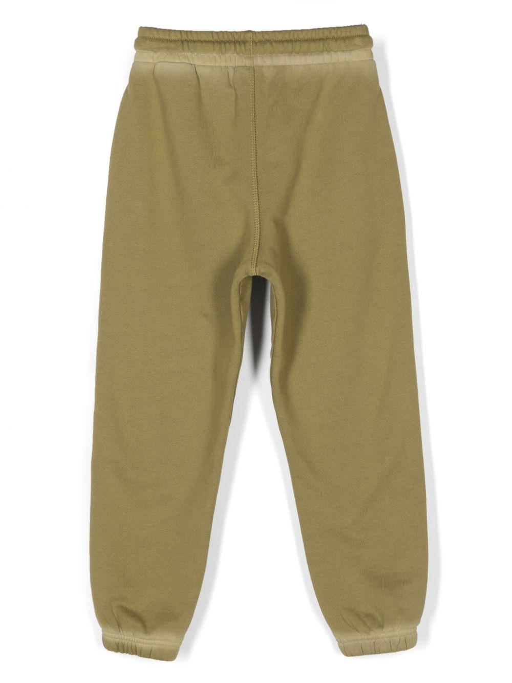 Pantaloni sportivi Off Stamp CL per bambino Off-White Kids verde con vita elasticizzata con coulisse interna OBCH001F24FLE001 5401 OFF WHITE KIDS 