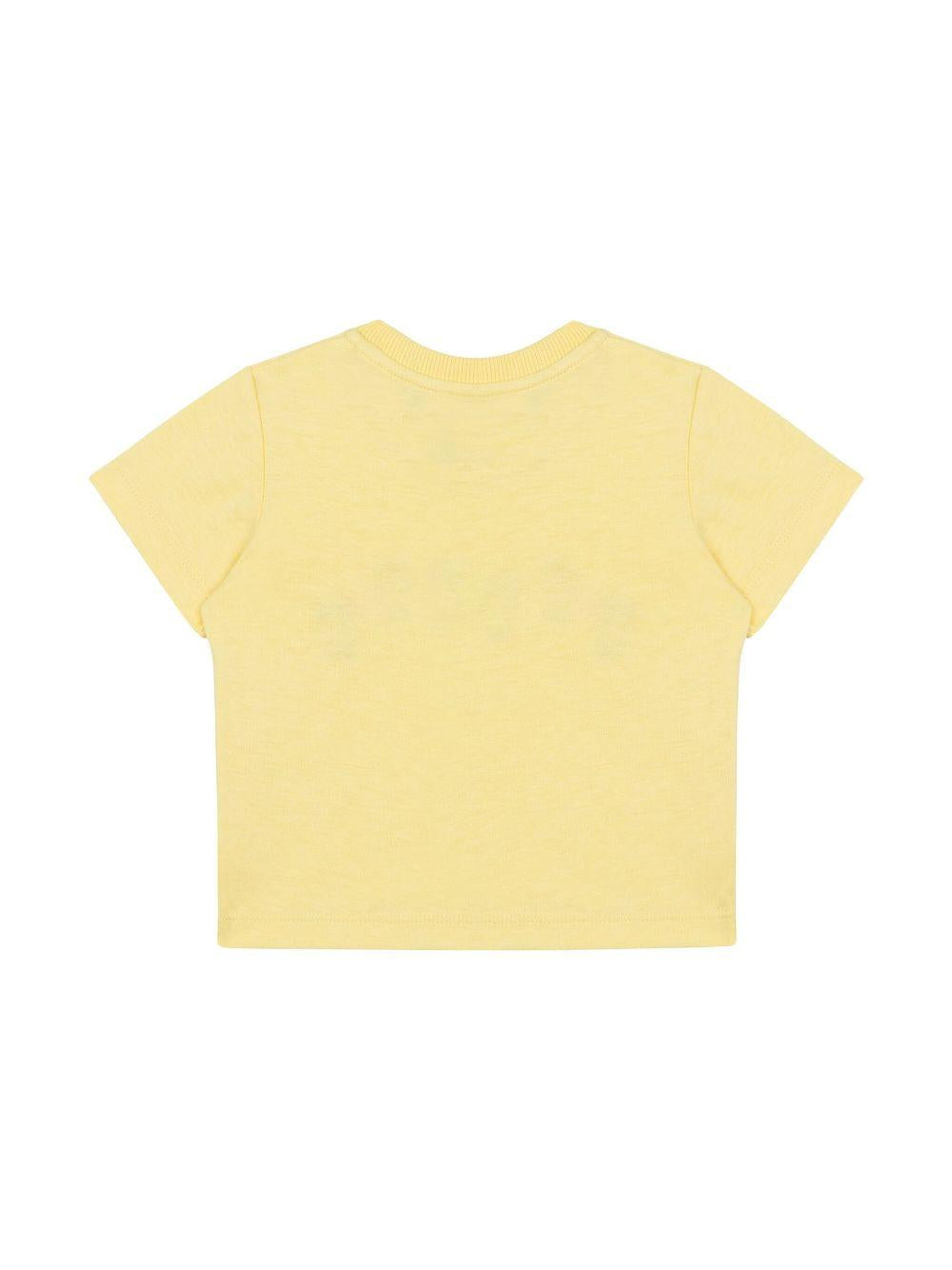 T-shirt per neonata Moschino Kids giallo con motivo Teddy Bear MUM047LAA02 51082 MOSCHINO KIDS 