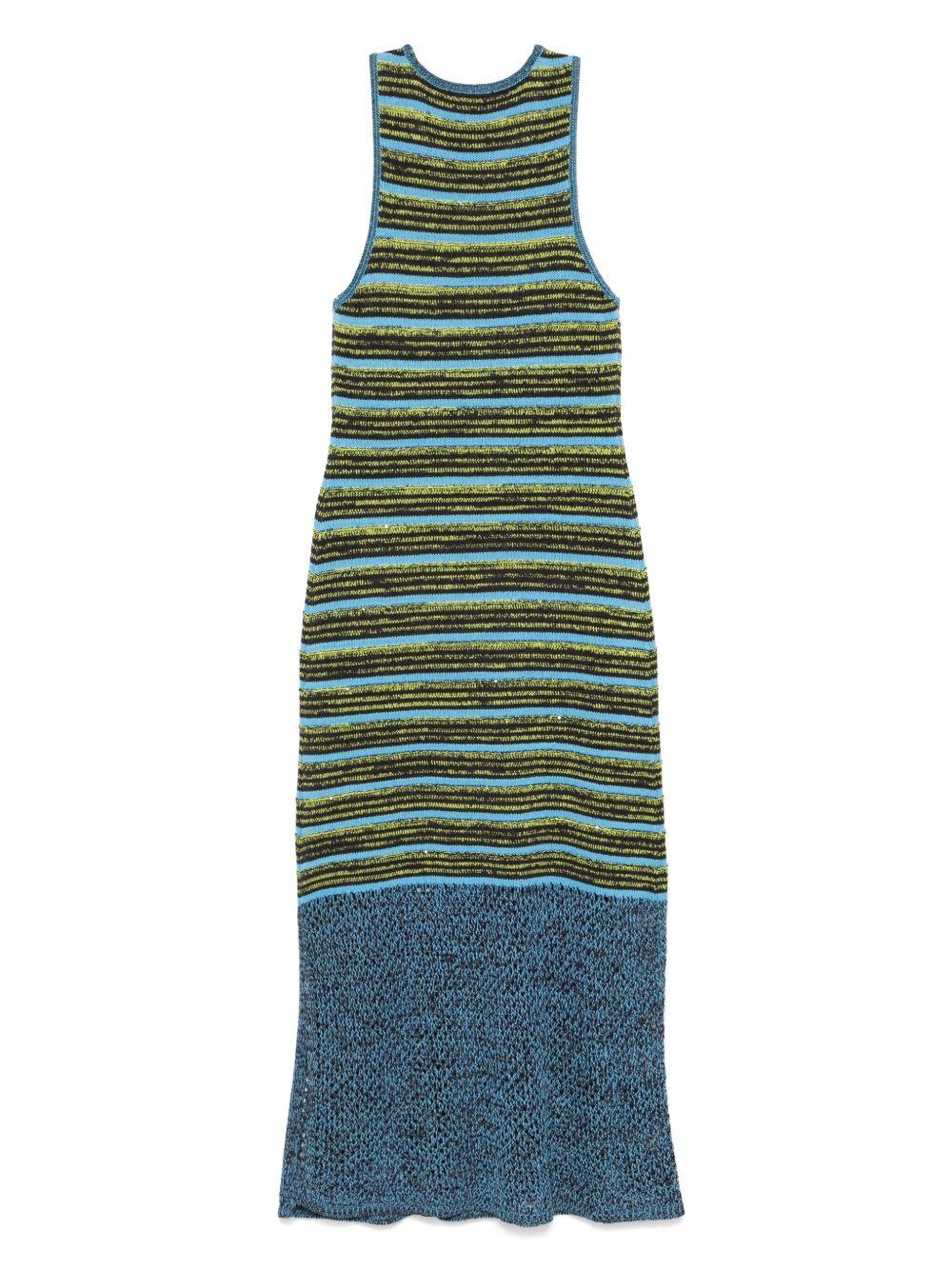 Abito midi per donna Scotch & Soda blu in maglia con motivo a righe orizzontali UFU00608T 013 SCOTCH DONNA 
