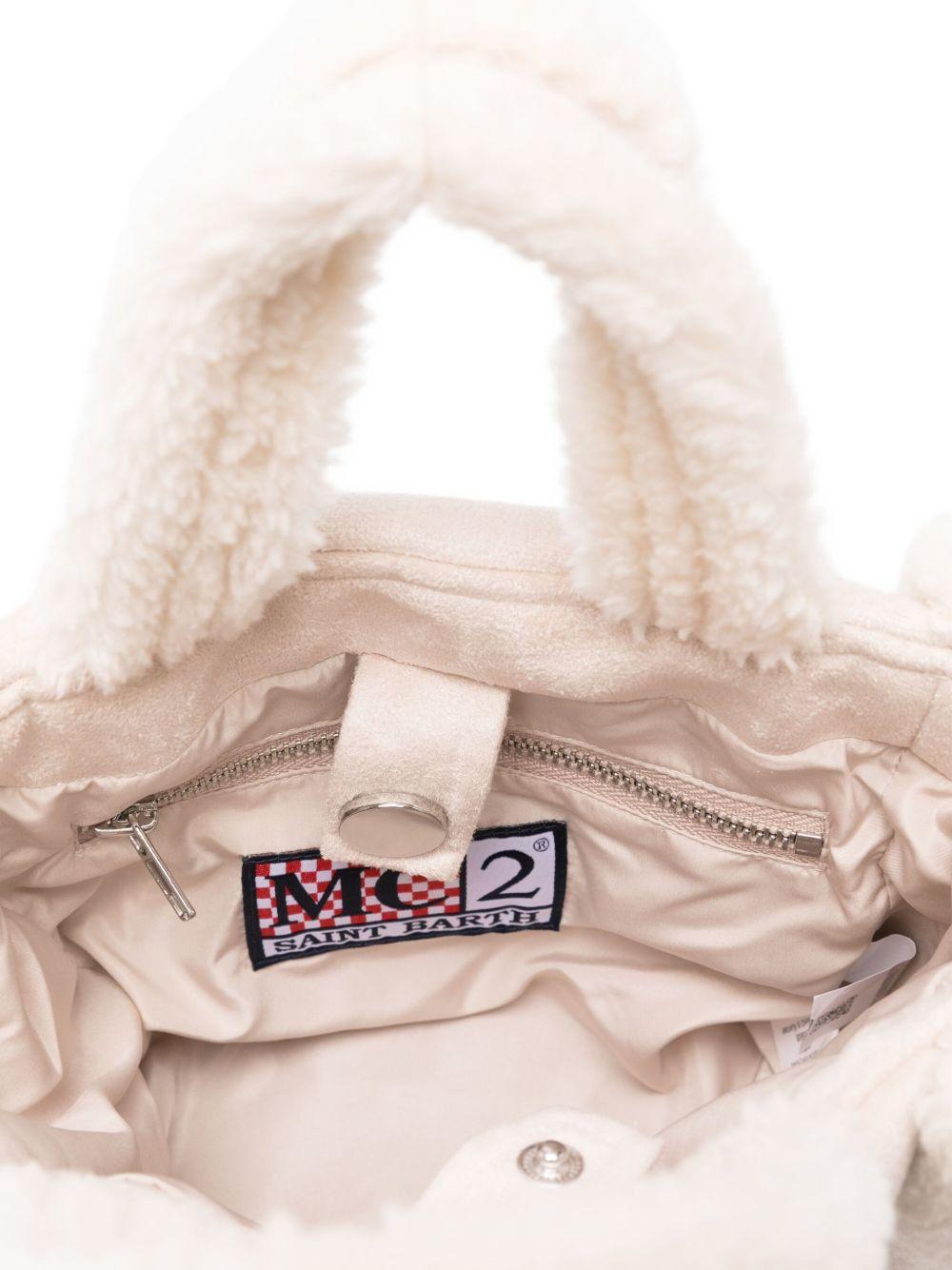 Borsa Vanity per bambina MC2 Saint Barth Kids beige con rivestimento in shearling VAMI020 00208I MC2 ST. BARTH KIDS 