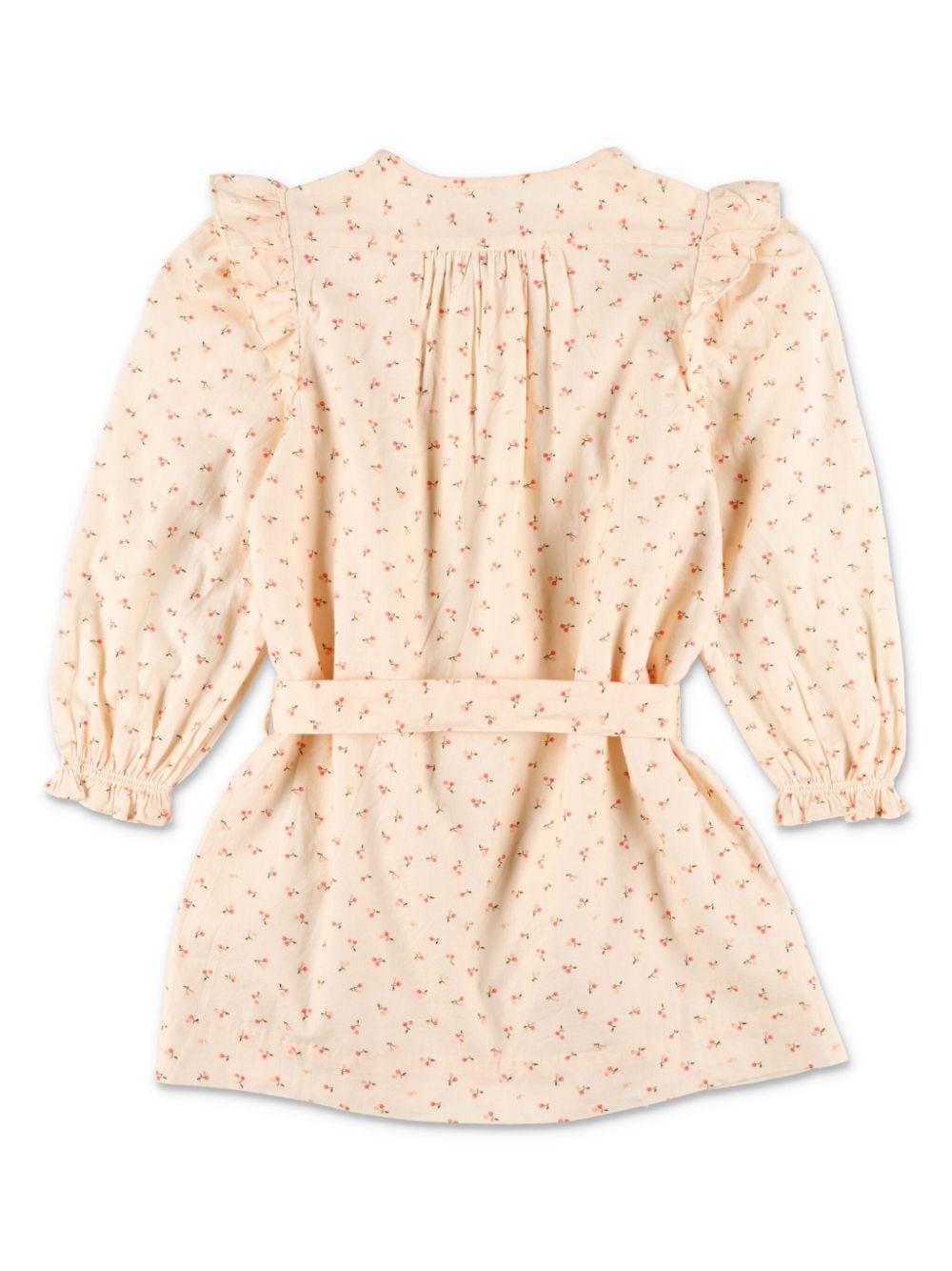 Abito Tosca con stampa per bambina Bonpoint rosa con scollo rotondo W04GDRW00022 621 BONPOINT 