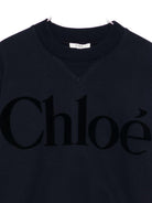 Felpa per bambina Chloé kids blu con logo sul davanti C20649 859 CHLOE' KIDS 