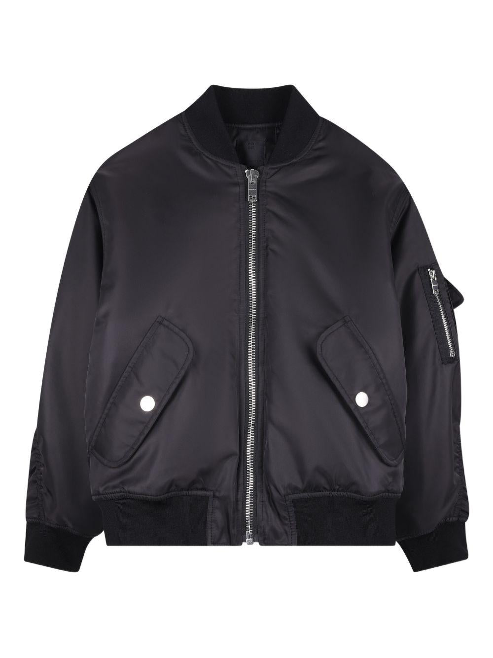 Bomber per bambino Givenchy Kids nero con ricamo H31091 09B GIVENCHY KIDS 